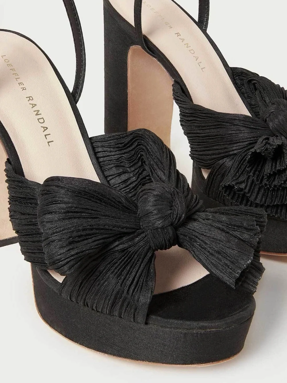 Natalia Platform Bow Heal - Black